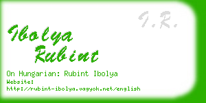 ibolya rubint business card